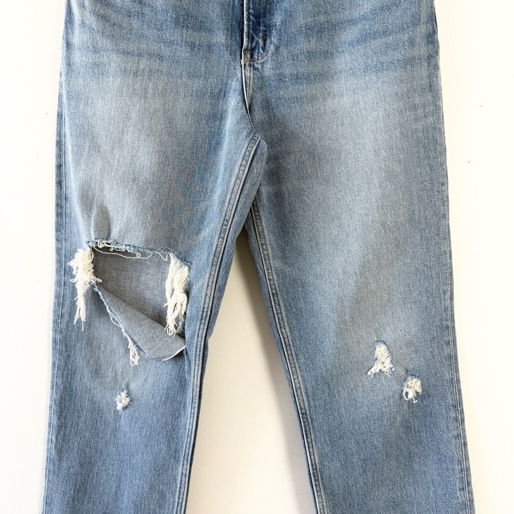 Abercrombie & Fitch High-Rise Distressed Blue Jeans - Picture 4 of 8